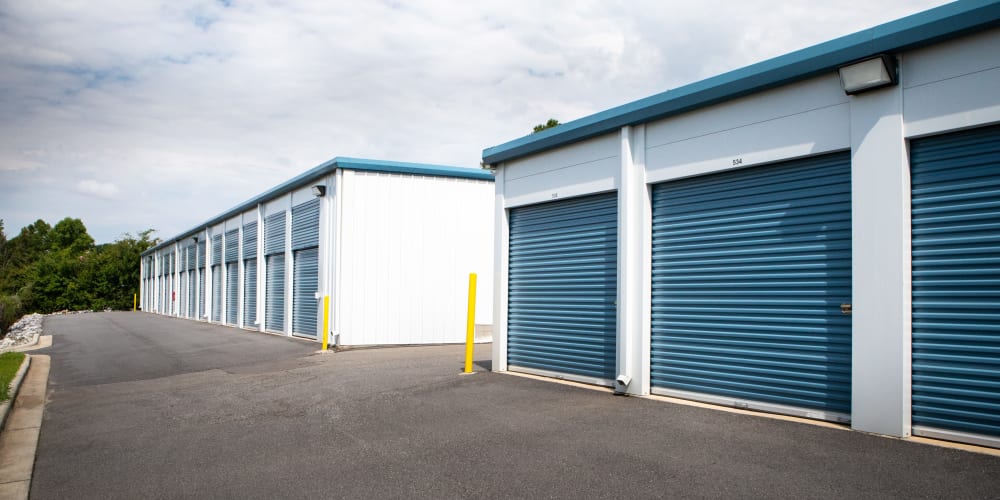 Exterior image of storage units at AAA Self Storage at Griffith Rd in Winston Salem, North Carolina