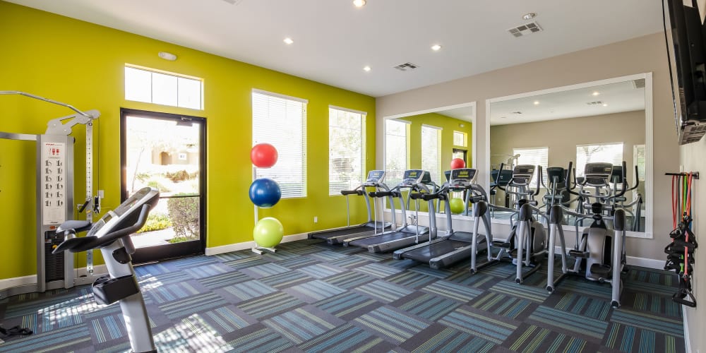 Fitness center at Willowbrook Apartments in Las Vegas, Nevada