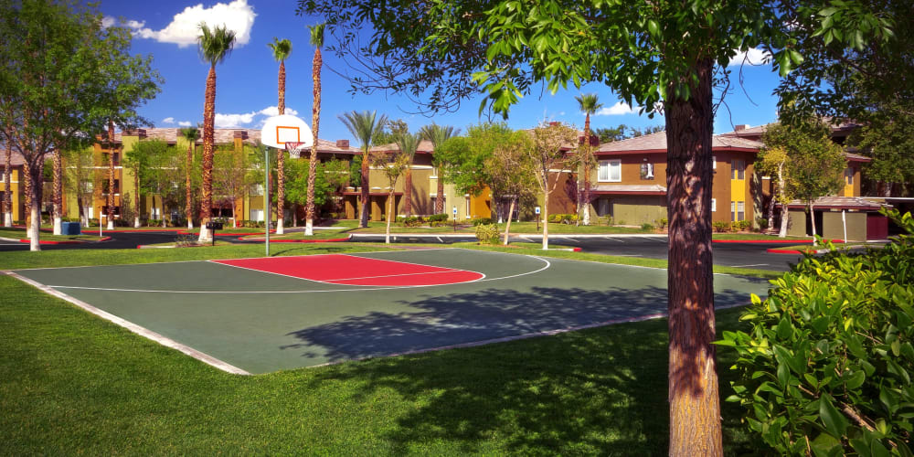 Basketball court at Falling Water Apartments in Las Vegas, Nevada