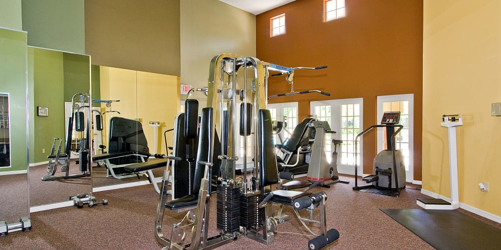 Fitness center at Mosaic Apartments in Coral Springs, Florida