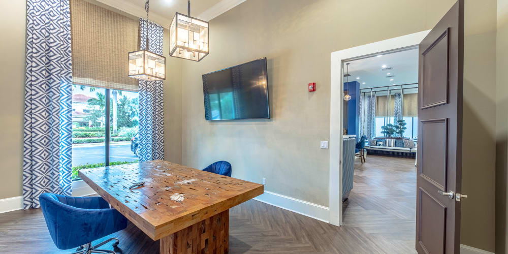 Conference room at The Hamptons at Palm Beach Gardens Apartments in Palm Beach Gardens, Florida