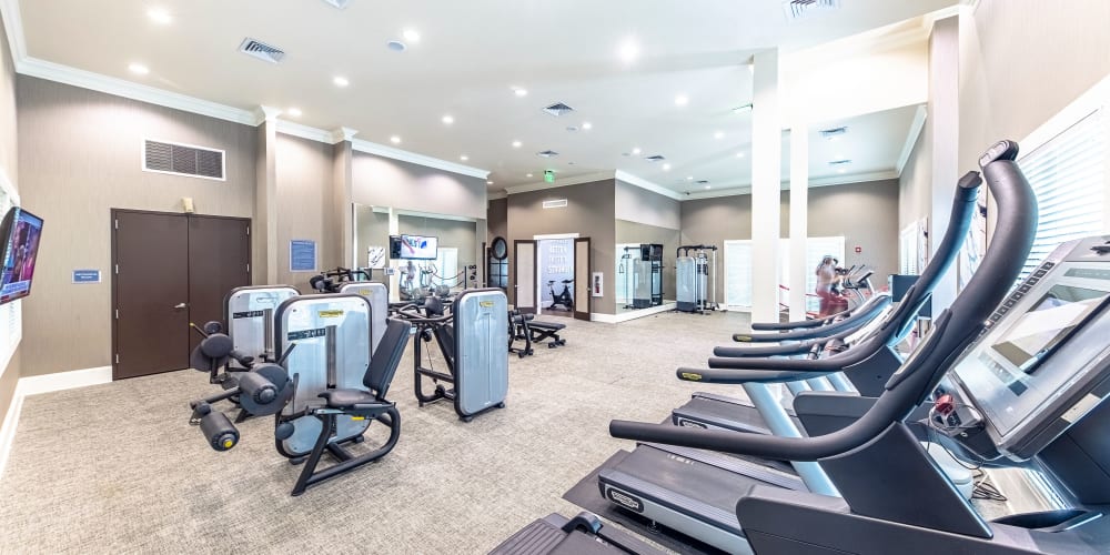 Fitness center at The Hamptons at Palm Beach Gardens Apartments in Palm Beach Gardens, Florida
