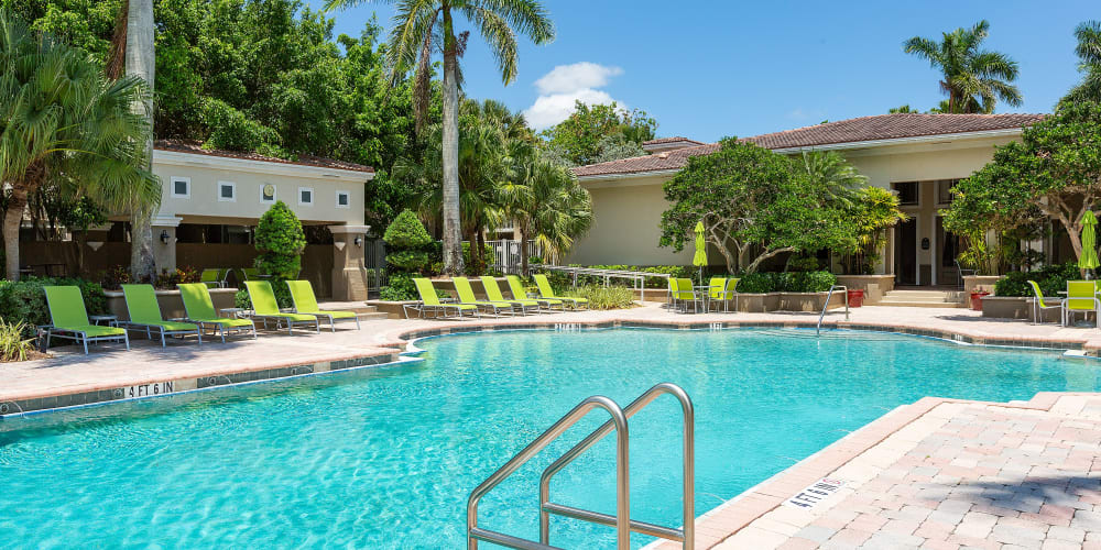 Sparkling pool at Ibis Reserve Apartments in West Palm Beach, Florida