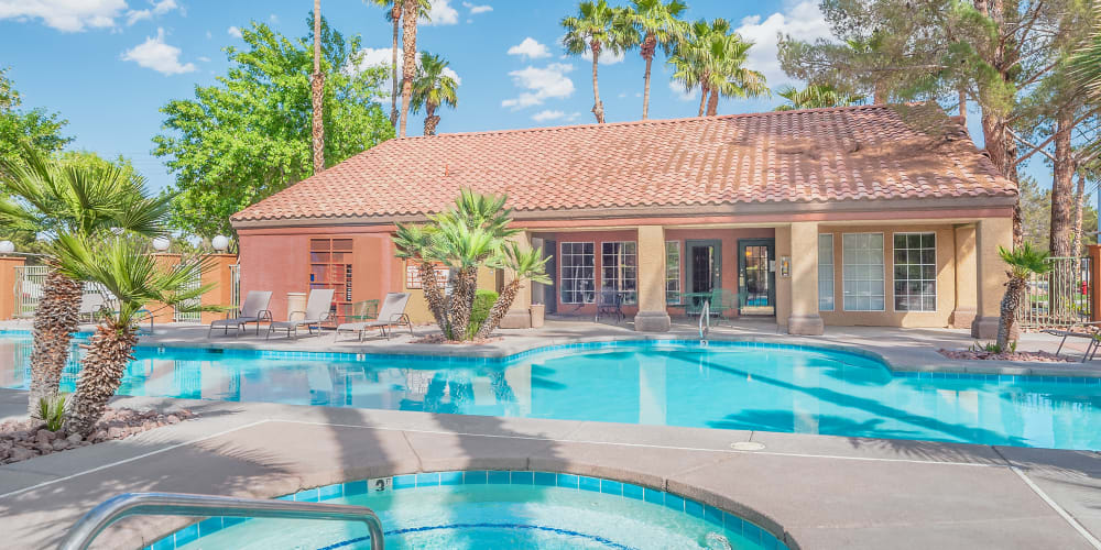 Pool and spa at Invitational Apartments in Henderson, Nevada