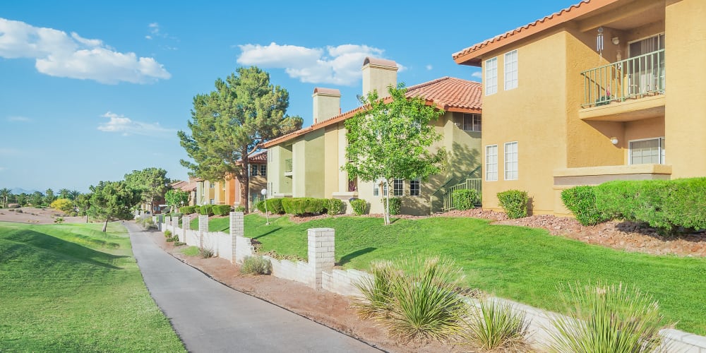 Path by the golf course at Invitational Apartments in Henderson, Nevada