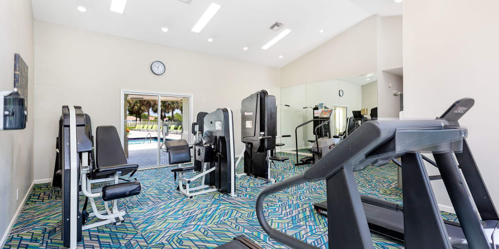 Fitness center at Whalers Cove Apartments in Boynton Beach, Florida