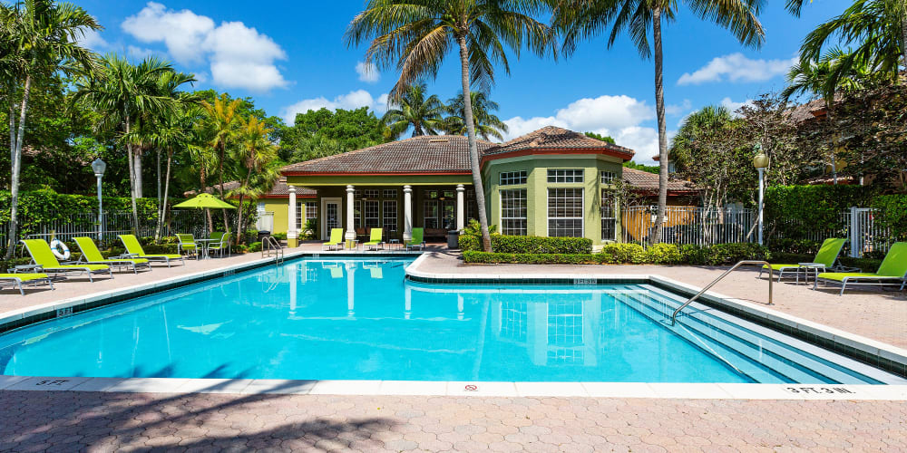 Sparkling pool at Delray Bay Apartments in Delray Beach, Florida