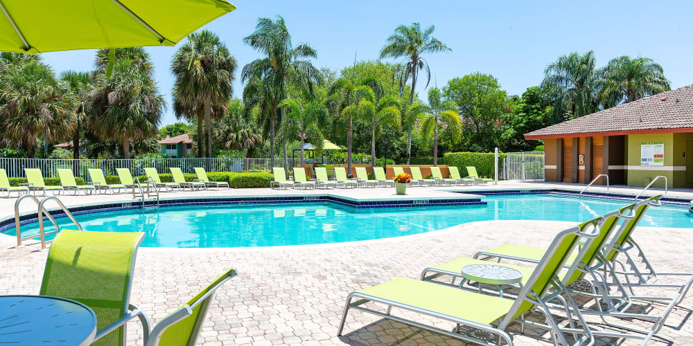 Sparkling pool at Whalers Cove Apartments in Boynton Beach, Florida