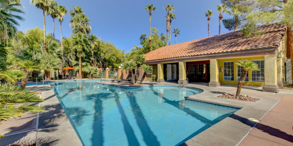 Resort-style pool at Invitational Apartments in Henderson, Nevada