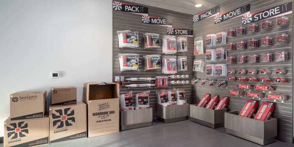 Packing supplies available at StorQuest Self Storage in Santa Clarita, California