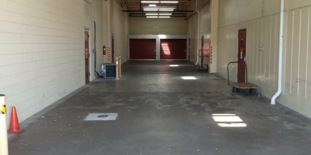 inside a large unit at AAA Self Storage at Battleground Rd in Greensboro, North Carolina