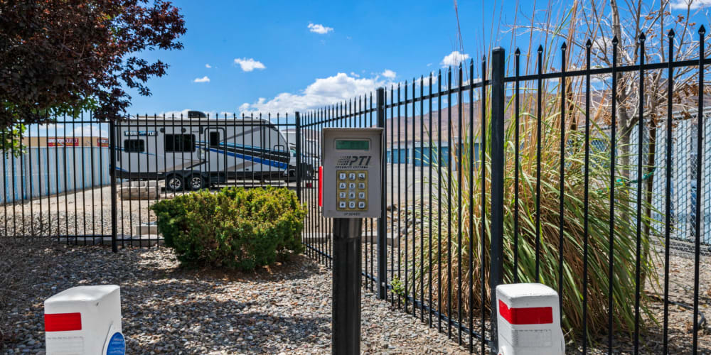 fully fenced gated entry at Sutro Self Storage in Dayton, Nevada
