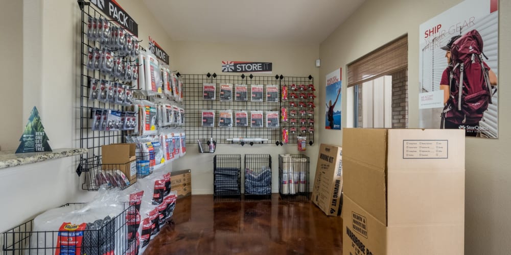 Packing supplies available at StorQuest Self Storage in Spring, Texas