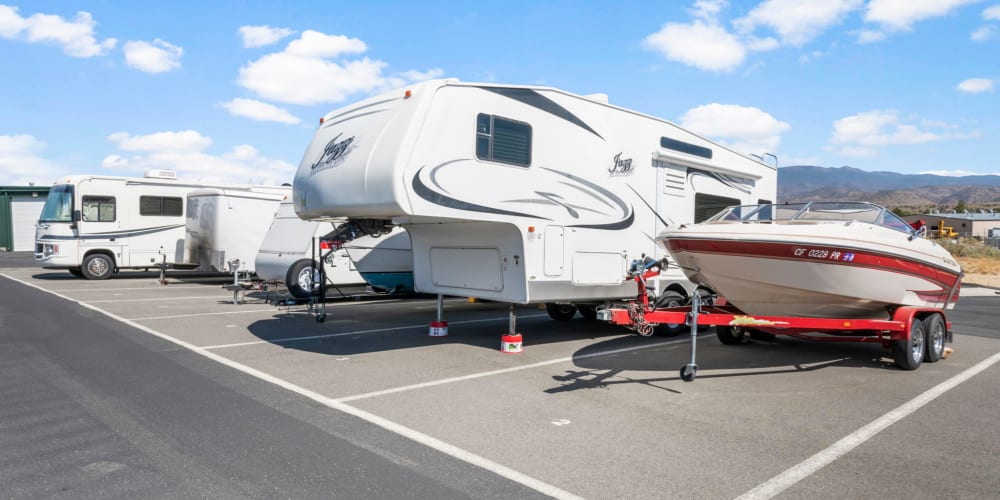 outdoor boat & rv storage at Comstock Boat and RV Storage in Mound House, Nevada