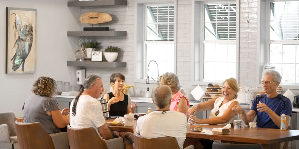 Residents eating breakfast at The Atwater at Nocatee in Ponte Vedra, Florida