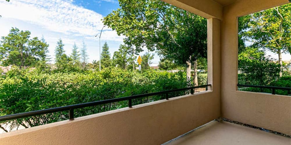 Private balcony at Maralisa Meadows in Livermore, California