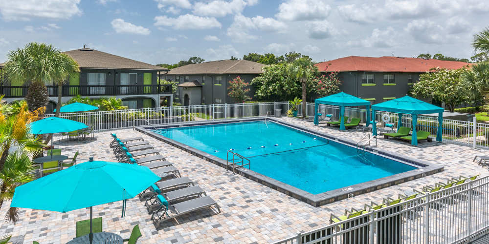 Large luxury inground pool at Central Place at Winter Park in Winter Park, Florida