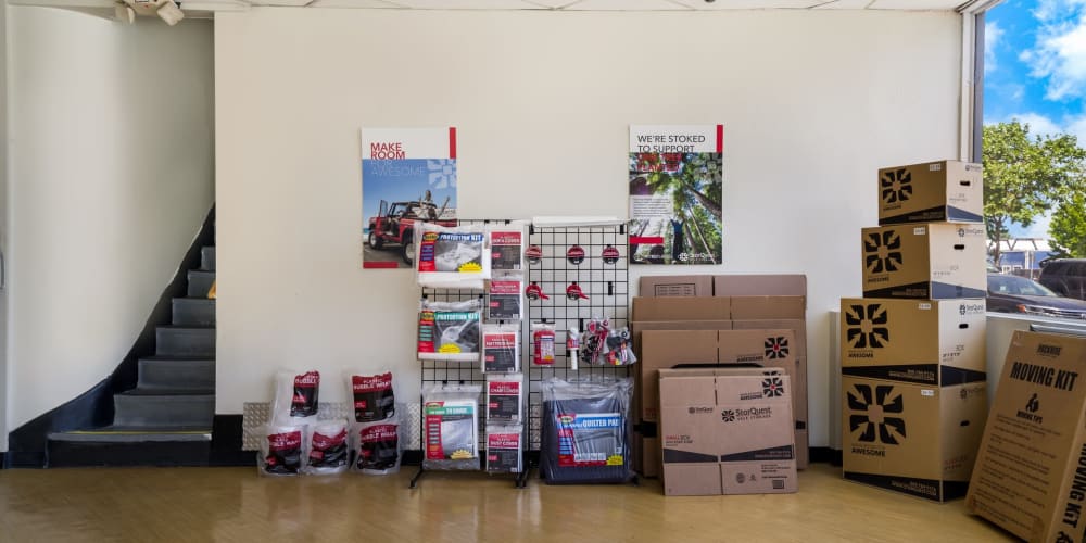 Open indoor units at StorQuest Self Storage in Oakland, California