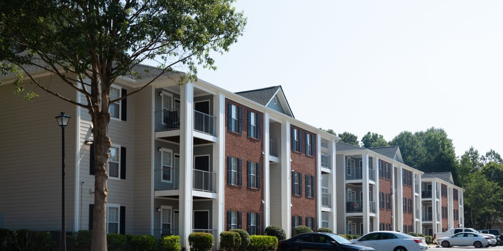 Exterior of an apartment building at Magnolia Heights in Covington, Georgia