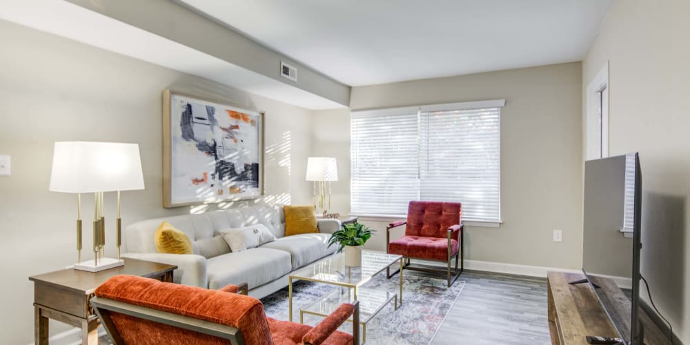 Modern living area at The Point at Beaufont in Richmond, Virginia
