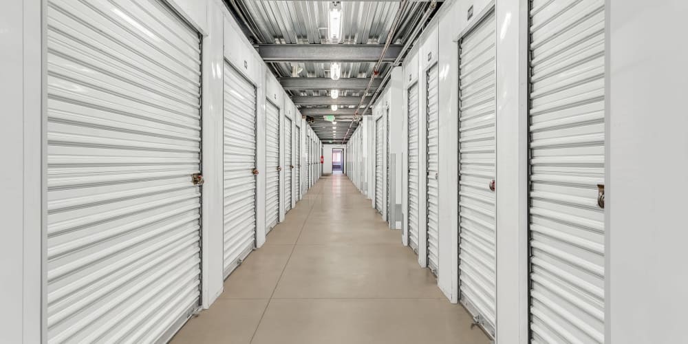 Indoor self storage units at StorQuest Self Storage in Stockton, California