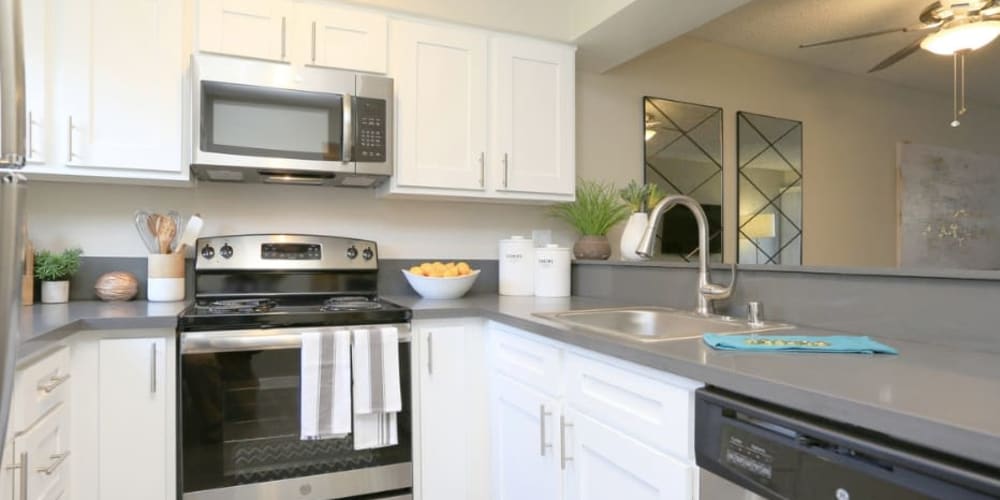 Modern kitchen at Ellington Apartments in Davis, California