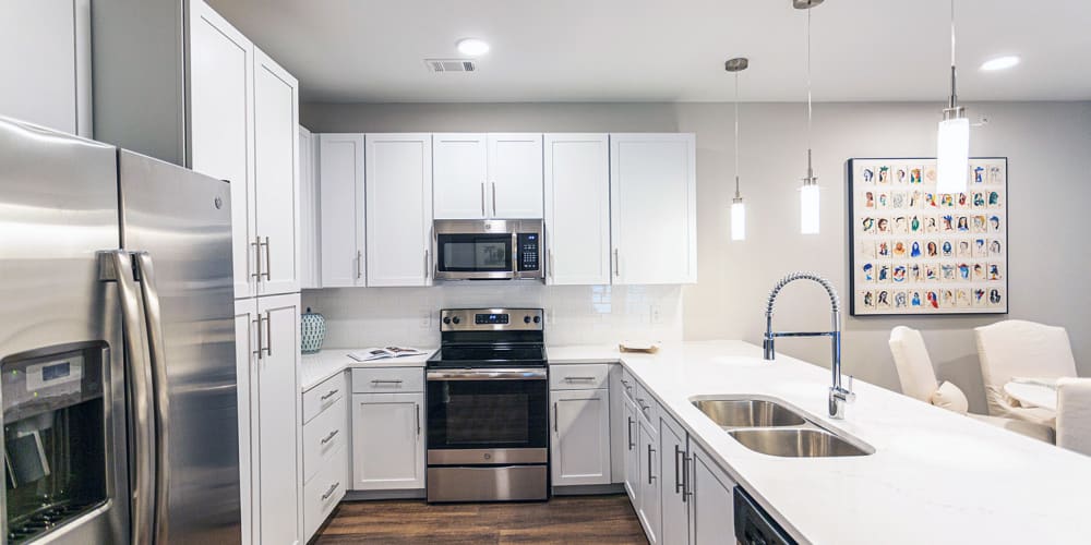 Kitchen Area at City Limits Apartments in Columbia, Tennessee 