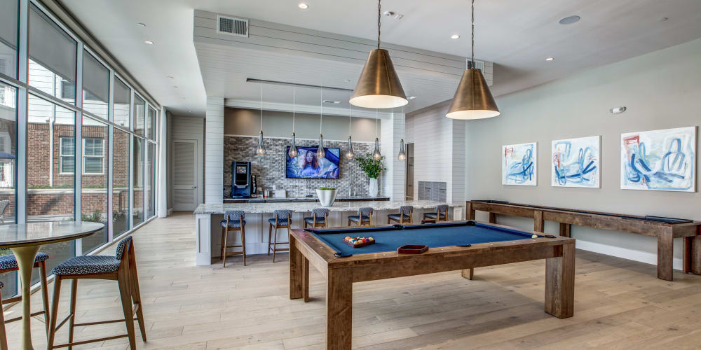 Game room at 255 Assay in Houston, Texas