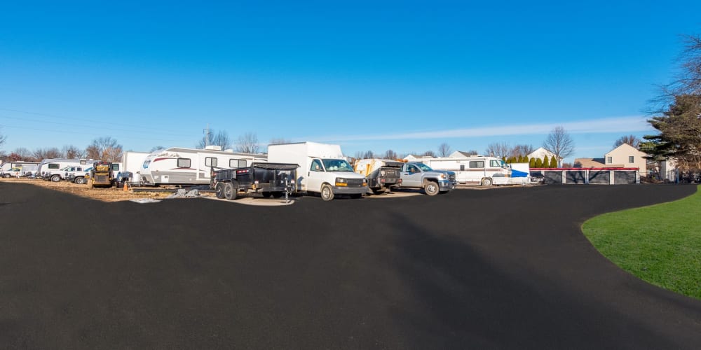 RV, Boat, and Auto parking at StorQuest Economy Self Storage in Lewis Center, Ohio