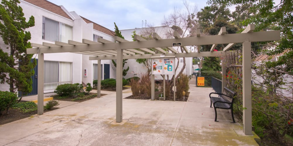 Court yard at Genesee Park in San Diego, California