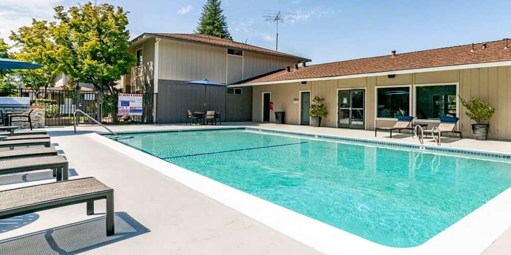 Our beautiful swimming pool at Bella Vista in Napa, California