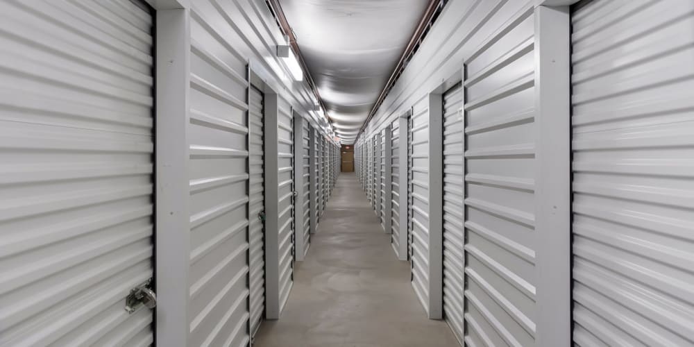 Indoor climate-controlled storage units at StorQuest Self Storage in Highlands Ranch, Colorado