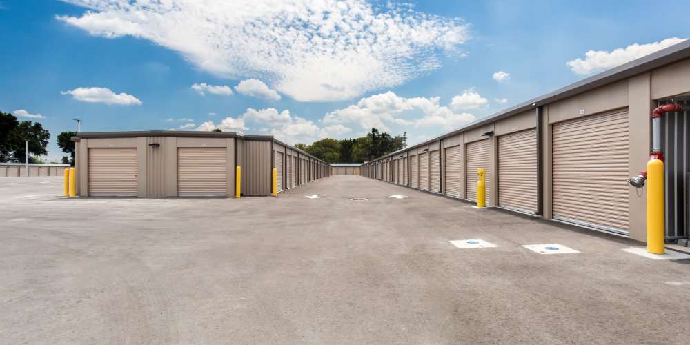 Drive-up storage units and RV & boat parking at StorQuest Express Self Service Storage in Seffner, Florida