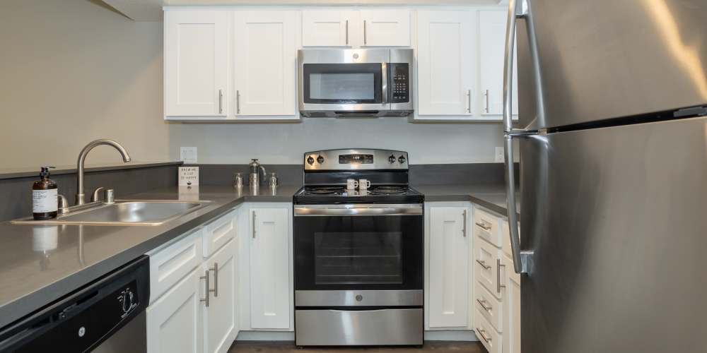 Stainless Steel kitchen a at Ellington Apartments in Davis, California