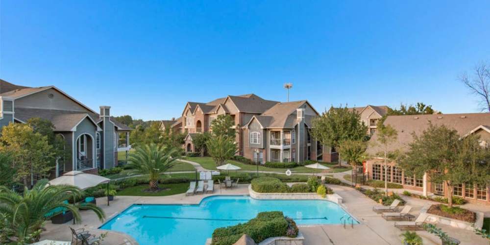 Sparkling swimming pool at Augusta North in Houston, Texas