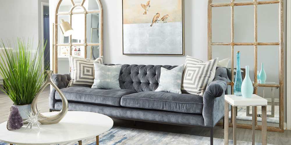 Modern living room at Aubrey's Landing in Cumming, Georgia