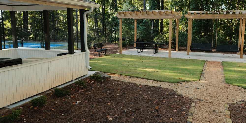 Open yard at Lost Mountain in Dallas, Georgia