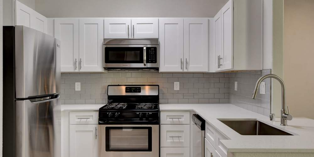 Model kitchen at Red Rock Villas Apartments in Las Vegas, Nevada