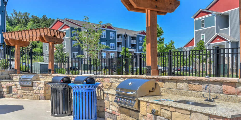 Outdoor BBQ grill at 10 Newbridge in Asheville, North Carolina