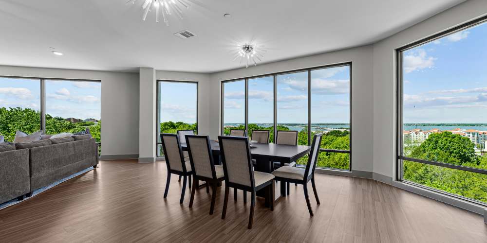Indoor sundeck at Harbor Hill in Rockwall, Texas
