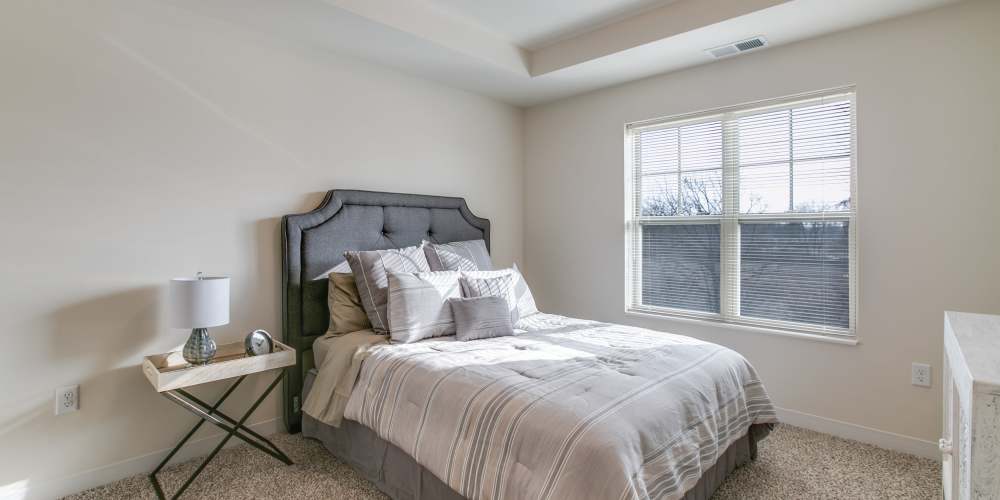 Well-lit bedroom at Whitetail Ridge in Salem, Wisconsin