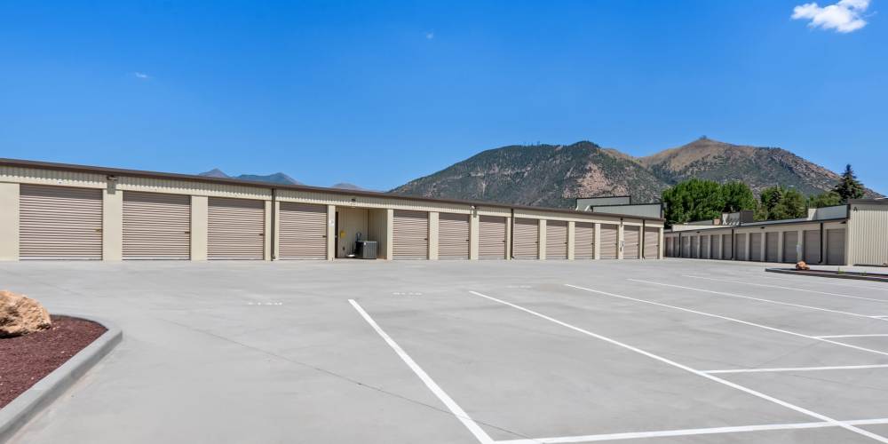 Drive-up storage units and parking available at StorQuest Express Self Service Storage in Flagstaff, Arizona