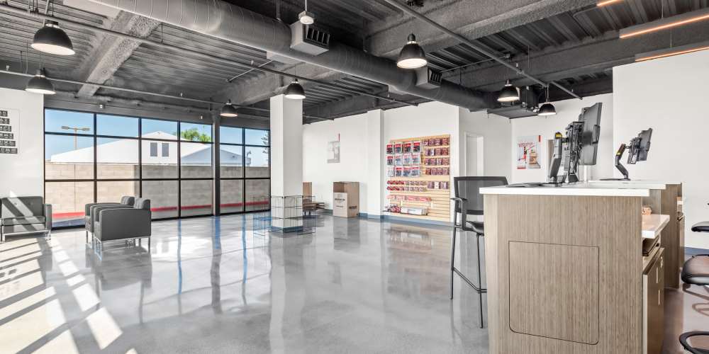 Packing supplies available in the leasing office at StorQuest Self Storage in El Cajon, California