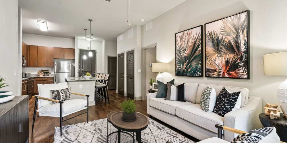 Model Living Room at Circa at Fishhawk Ranch in Lithia, Florida