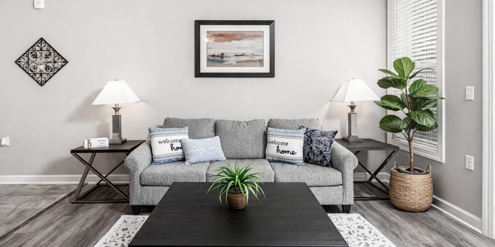 Spacious living room at Seasons at Bennett's Creek in Gastonia, North Carolina