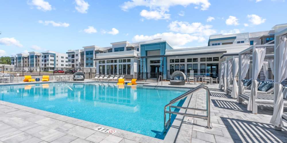 Swimming pool at Evergreen Westside in Gainesville, Florida
