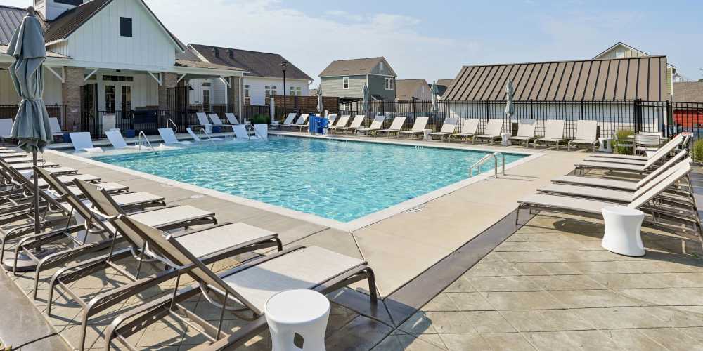 Resort-style Swimming pool at Hamlet Quail Crossing in Wake Forest, North Carolina 