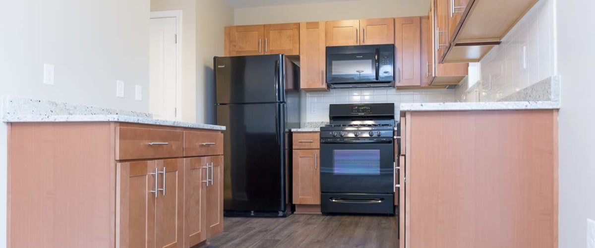 A large kitchen at Greenhills Apartments & Townhomes in Damascus, Maryland