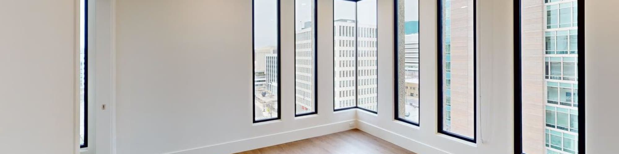 Space with cool windows at Residences at 111 Lyon in Grand Rapids, Michigan