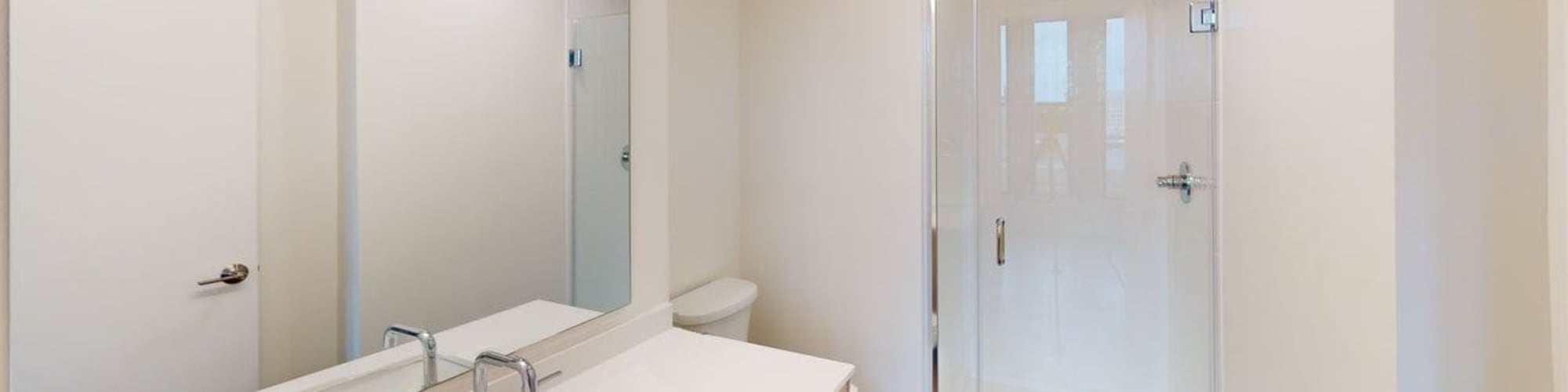 Clean looking bathroom at Residences at 111 Lyon in Grand Rapids, Michigan